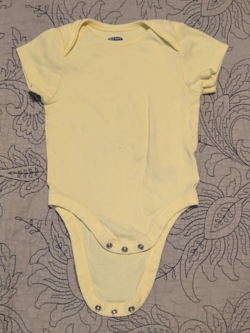 Old Navy Baby Short Sleeve Bodysuit Set - Blue Cloud, Navy, White, Yellow - Picture 9 of 10
